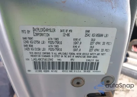 2007 Jeep Liberty Sport z USA, uszkodzony, nr VIN 1J4GL48K37W612942